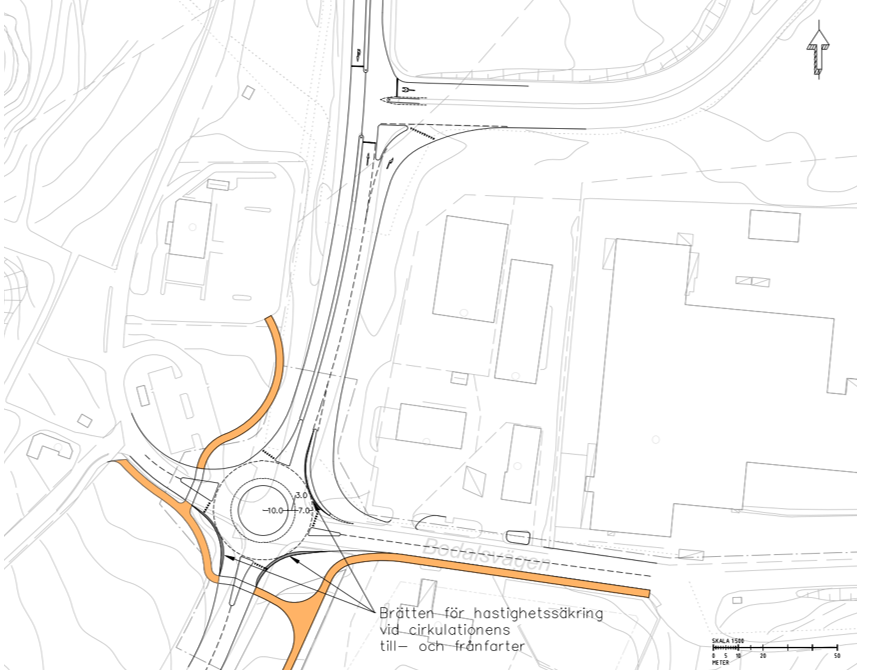 F&ouml;reslagen utformning av korsningen riksv&auml;g 26 och Bodalsv&auml;gen/Bartilsbov&auml;gen.